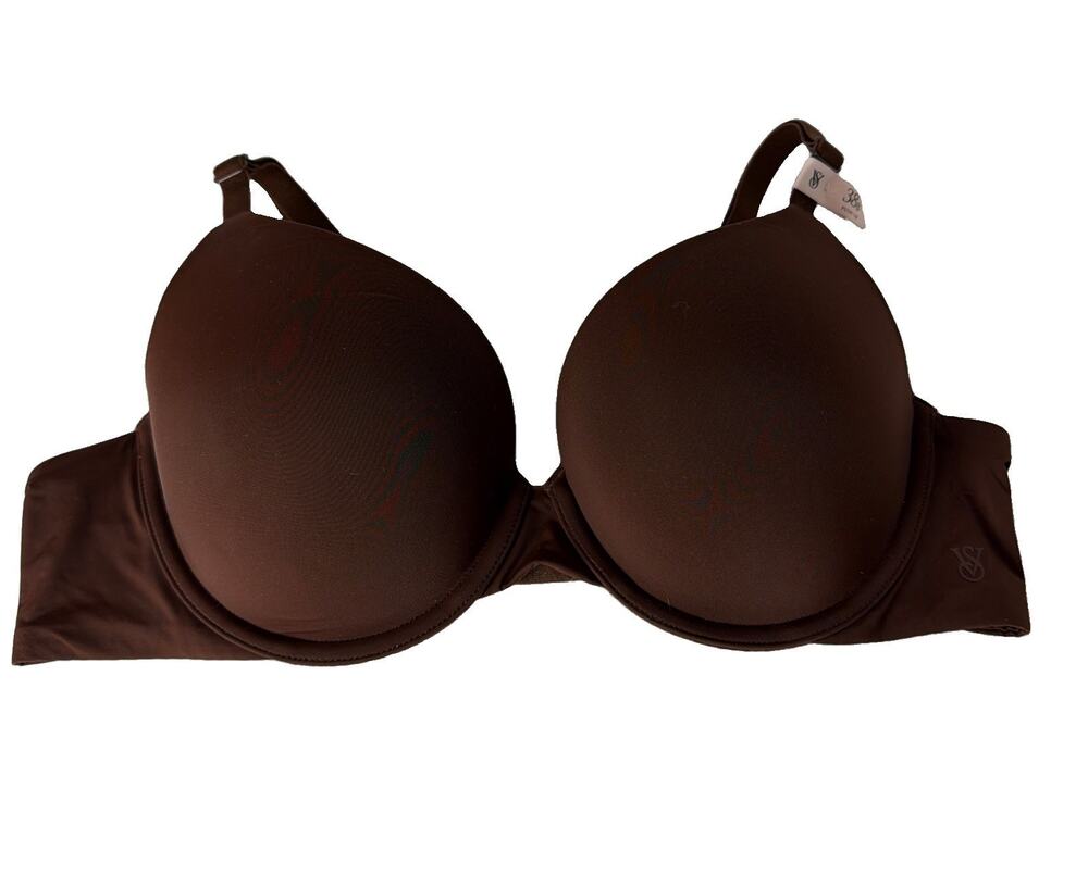 Victoria Secret Perfect Shape Bra 38B Dark Brown Padded T-Shirt Smooth NWT